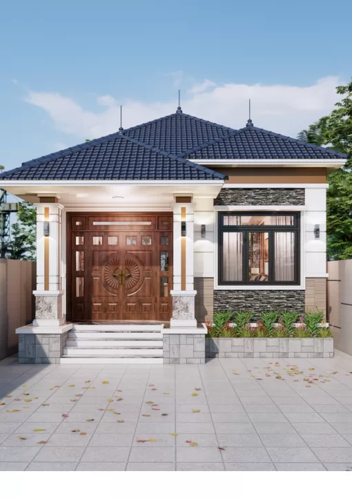 nhà cấp 4 mái nhật