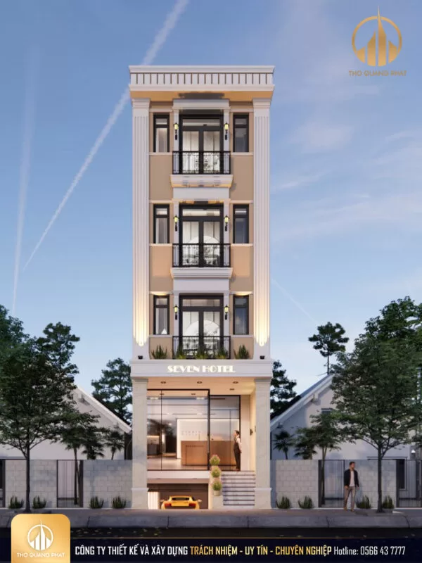 Xây Nhà Trọn Gói Ở Đà Nẵng-Thiết Kế Thi Công Nhà Trọn Gói 11 Khách sạn do Thọ Quang Phát thiết kế và thi công